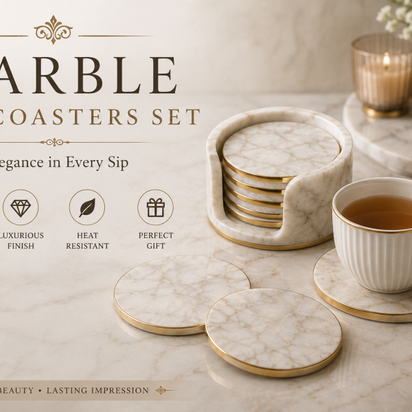 Marble Tea Coasters set