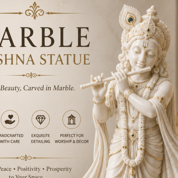 Marble Krishna Statue